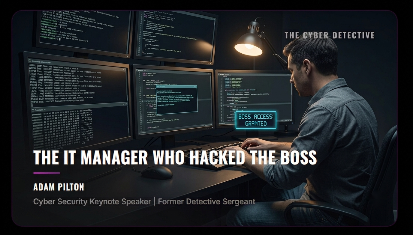The IT Manager Who Hacked the Boss — Adam Pilton, Cyber Security Keynote Speaker